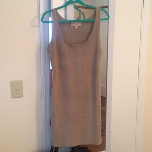 Tan suede dress